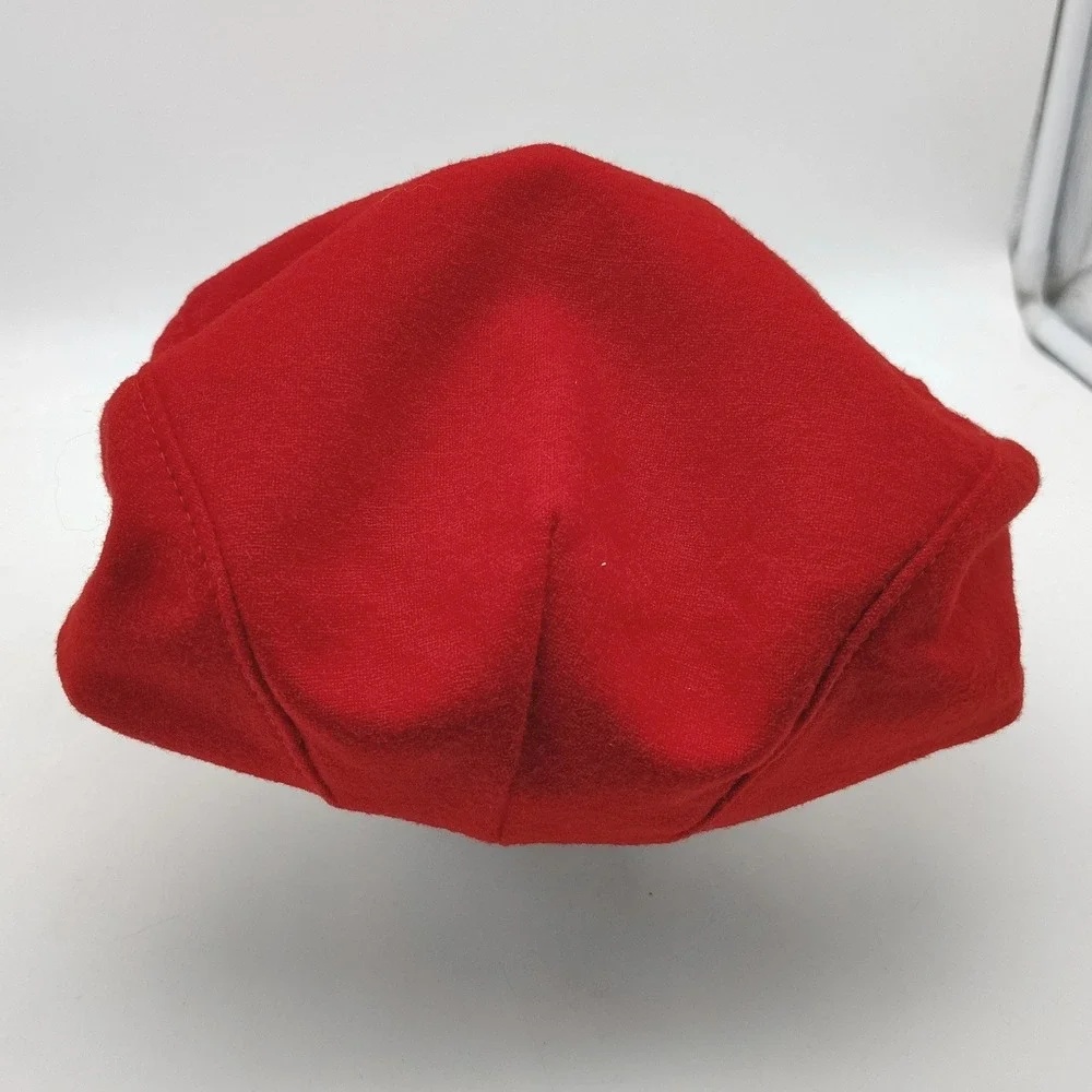 Vintage Pendleton Hat Cap Red Size L Newsboy Cabbie Wool Ivy Flat Clap